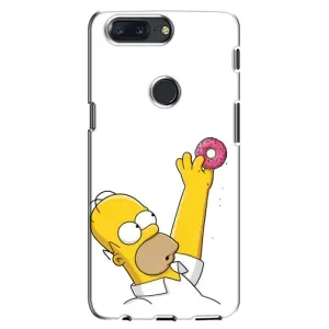 Чjхол з Сімпсонами для One Plus 5T (VPrint) (Гомер з пончиком)