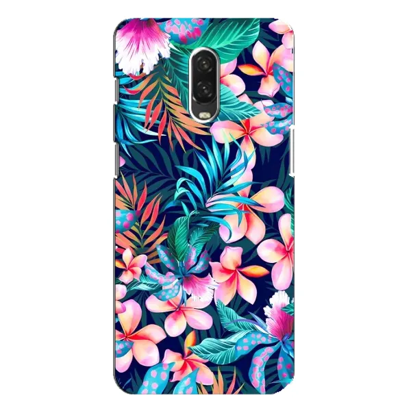 Чехол с принтом «Красочные цветы» для OnePlus 6T