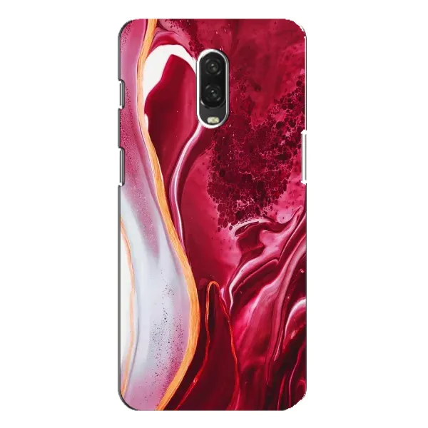 Чехол с принтом «Мрамор красный» для OnePlus 6T