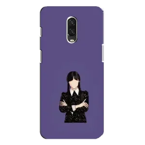 Чохли Венсдей на One Plus 6T Уенсдей (AlphaPrint) (Венздей у чорному)