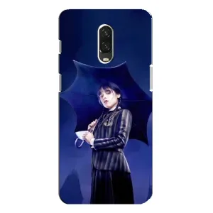 Чохли Венсдей на One Plus 6T Уенсдей (AlphaPrint) (Венздей з парасолькою)