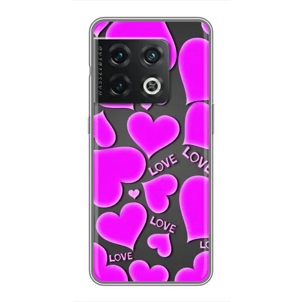 Чохол з принтом «Pink hearts» для OnePlus 10 Pro Чохол з принтом «Pink hearts» для OnePlus 10 Pro