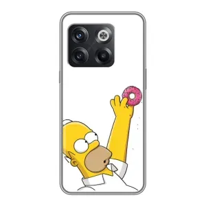 Чjхол з Сімпсонами для OnePlus 10T (VPrint) (Гомер з пончиком)