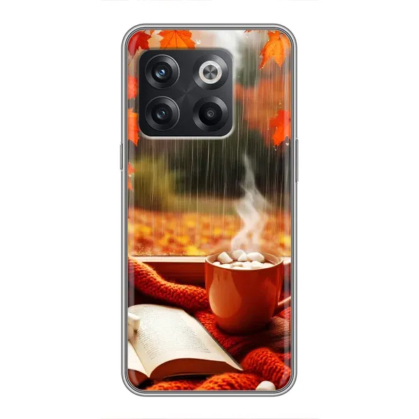 Чехол с принтом «Кофе и дождь» для OnePlus 10T
