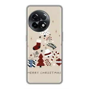 Рождественские Чехлы для OnePlus 11 (VPrint) (Merry Christmas)