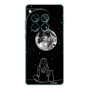 Чехол с рисунком кот на OnePlus 11R (Девушка с котом)