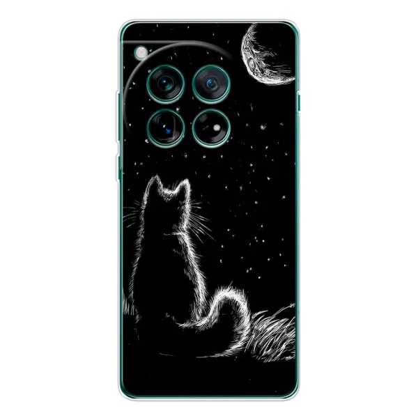 Чехол с принтом «Котик и луна» для OnePlus 11R Чехол с принтом «Котик и луна» для OnePlus 11R