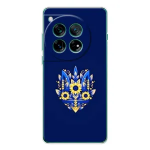 Чехлы для OnePlus 12 Укр. Символика (AlphaPrint) (Цветочный Герб)