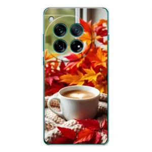Чехол с принтом «Кофе и листья» для OnePlus 12