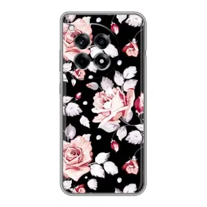Чохли з квітами для OnePlus 12R (VPrint) (Квіти на чорному)