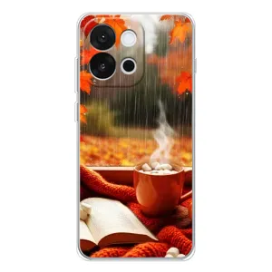 Чехол с принтом «Кофе и дождь» для OnePlus 13T