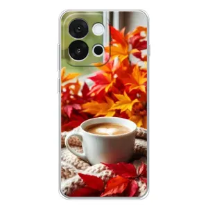 Чехол с принтом «Кофе и листья» для OnePlus 13T