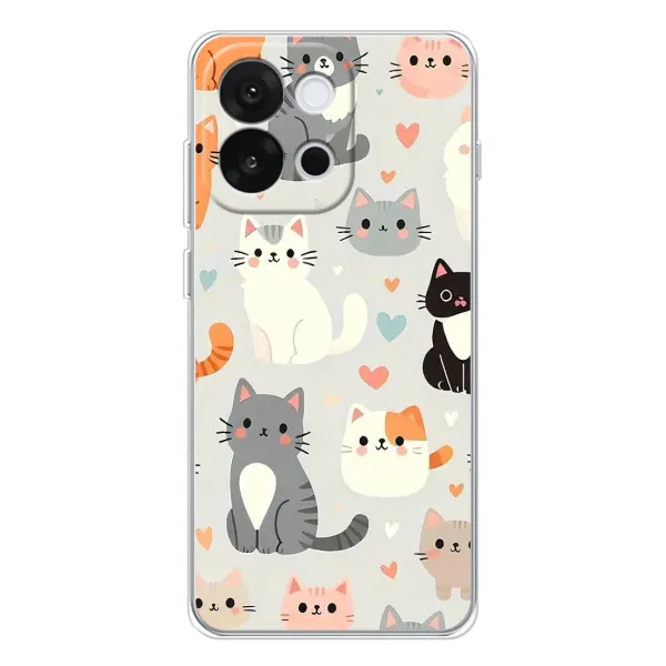 Чохол з принтом «Колаж котів» для OnePlus 13T Чохол з принтом «Колаж котів» для OnePlus 13T