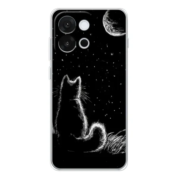 Чехол с принтом «Котик и луна» для OnePlus 13T Чехол с принтом «Котик и луна» для OnePlus 13T
