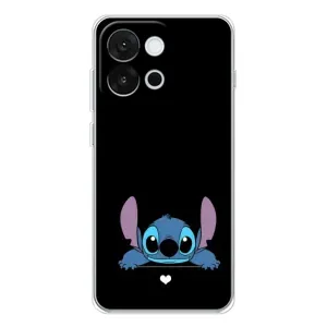 Чехол с принтом Стич на OnePlus 13T (Стич на черном)