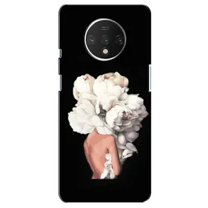 Чехлы (ART) Цветы на OnePlus 7T (VPrint) (Білі квіти)