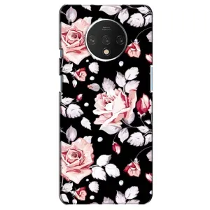 Чохли з квітами для OnePlus 7T (VPrint) (Квіти на чорному)