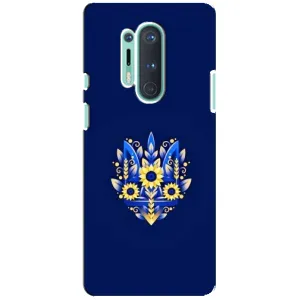 Чехлы для OnePlus 8 Pro Укр. Символика (AlphaPrint) (Цветочный Герб)