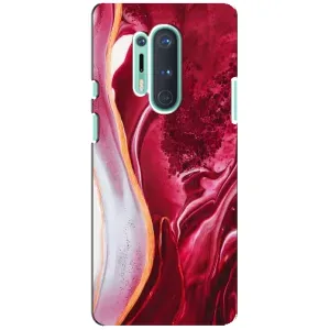 Чохол з принтом «Мрамор червоний» для OnePlus 8 Pro