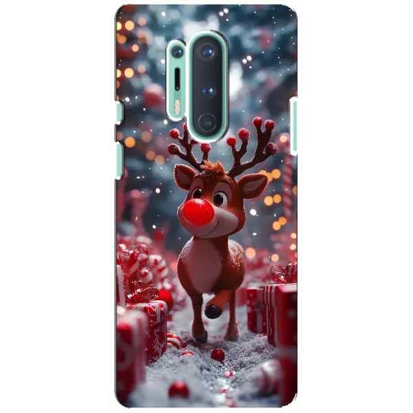 Чехол с принтом «Олень среди подарков» для OnePlus 8 Pro