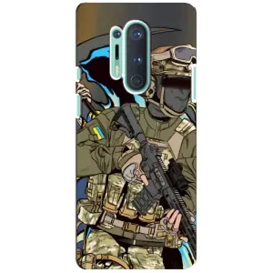 Чехлы с картинкой ЗСУ для OnePlus 8 Pro (AlphaPrint) (Воин ВСУ)
