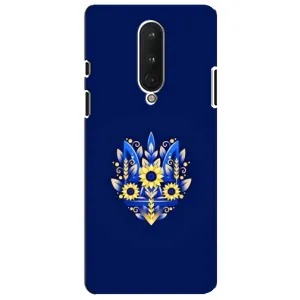 Чохли для OnePlus 8 Укр. Символіка (AlphaPrint) (Квітковий Герб)