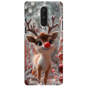 Яркий чехол для OnePlus 8 с Зимними Оленятами