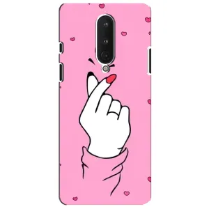 Чохол з принтом для OnePlus 8 (AlphaPrint - Знак сердечка)