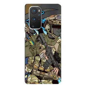 Чехлы с картинкой ЗСУ для OnePlus 9 Pro (AlphaPrint) (Воїн ЗСУ)
