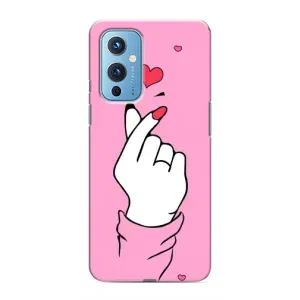 Чехол с принтом для OnePlus 9 (AlphaPrint - Знак сердечка)