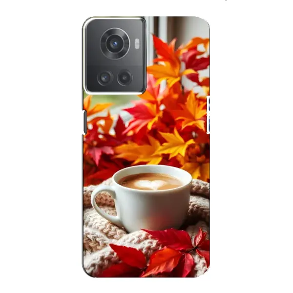 Чехол с принтом «Кофе и листья» для OnePlus ACE (10R) Чехол с принтом «Кофе и листья» для OnePlus ACE (10R)