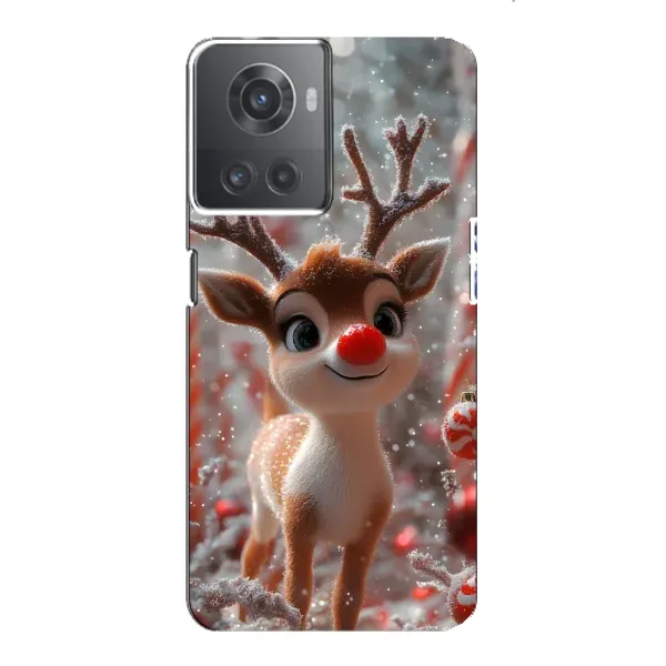 Чехол с принтом «Олень с носом» для OnePlus ACE (10R) Чехол с принтом «Олень с носом» для OnePlus ACE (10R)