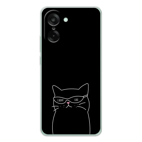 Чехол с принтом «Равнодушный кот» для OnePlus Ace 5 Racing Чехол с принтом «Равнодушный кот» для OnePlus Ace 5 Racing