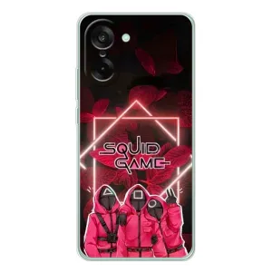 Чехол Гра в кальмара для OnePlus Ace 5 Racing (Охранники Игра кальмара)