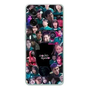 Чехол Гра в кальмара для OnePlus Ace 5 Racing (Коллаж Игра кальмара)