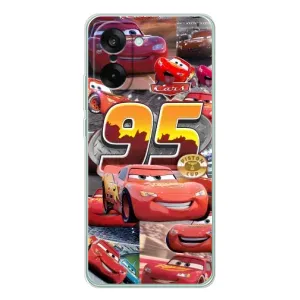 Силиконовый чехол Маквин для OnePlus Ace 5 Racing (Коллаж Молния Маквин)