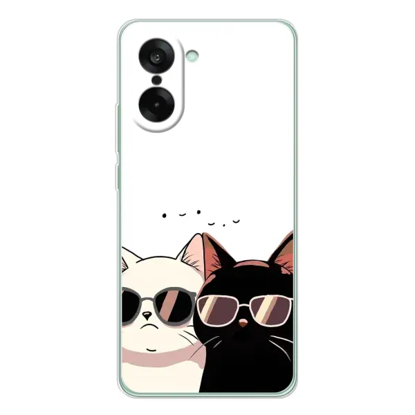Чехол с принтом «Коты в очках» для OnePlus Ace 5 Racing Чехол с принтом «Коты в очках» для OnePlus Ace 5 Racing