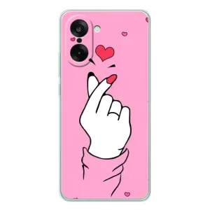 Чехол с принтом для OnePlus Ace 5 Racing (AlphaPrint - Знак сердечка)