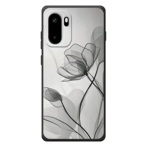 Чехол с принтом «Черные цветы» для OnePlus Ace 6