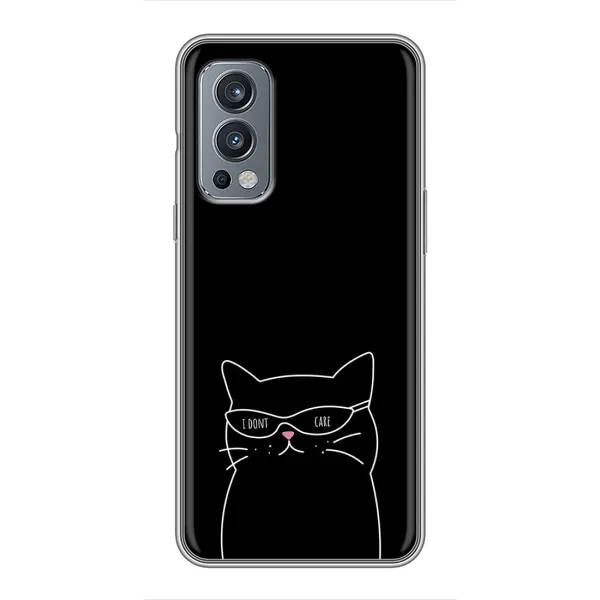Чехол с принтом «Равнодушный кот» для OnePlus Nord 2
