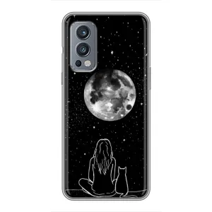 Чехол с принтом «Девушка с котом» для OnePlus Nord 2