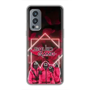 Чехол Гра в кальмара для OnePlus Nord 2 (Охранники Игра кальмара)