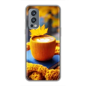 Чехол с принтом «Кофе на желтом пледе» для OnePlus Nord 2