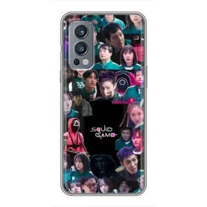 Чехол Гра в кальмара для OnePlus Nord 2 (Коллаж Игра кальмара)