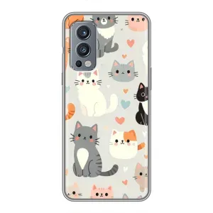 Чехол с принтом «Коллаж котов» для OnePlus Nord 2