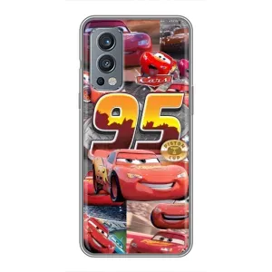 Силиконовый чехол Маквин для OnePlus Nord 2 (Коллаж Молния Маквин)