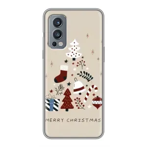 Рождественские Чехлы для OnePlus Nord 2 (VPrint) (Merry Christmas)