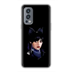 Чехлы Венсдей на OnePlus Nord 2 Уэнсдей (AlphaPrint) (серьезная Уэнздей)