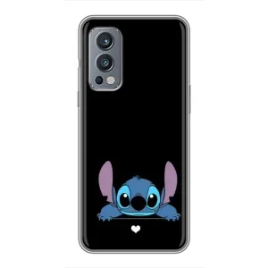 Чехол с принтом Стич на OnePlus Nord 2 (Стич на черном)