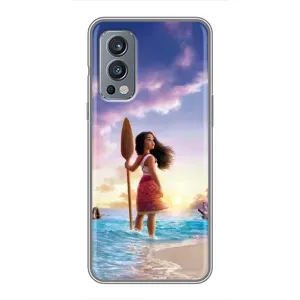 Чехол с мультфильмом Моана OnePlus Nord 2 (Моана с веслом)
